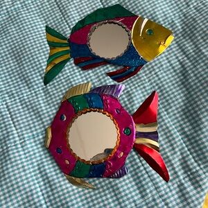Two Mexican Tin Mirrors